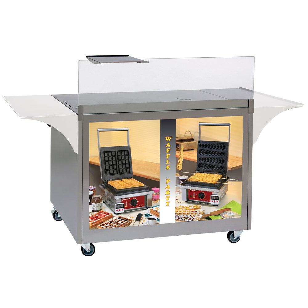 Mueble para gofres de inox su ruedas