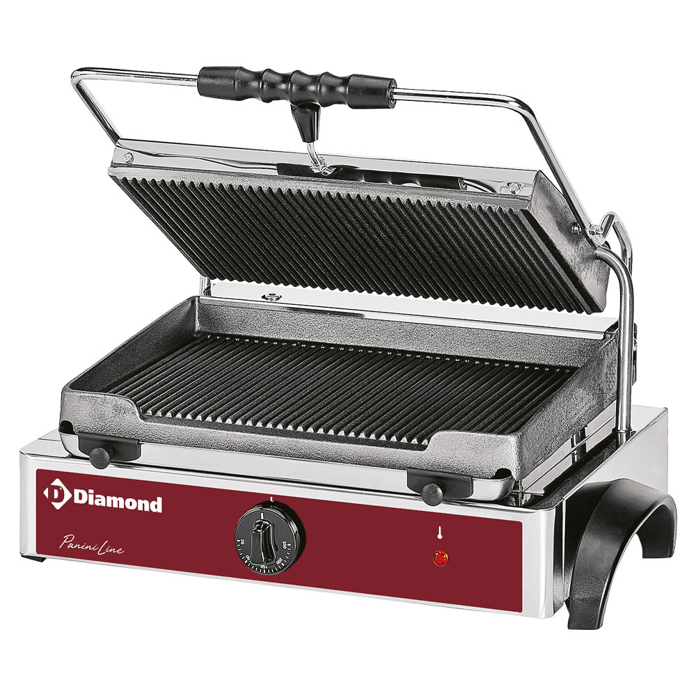Grill panini eléctrico MEDIUM, placas acanaladas