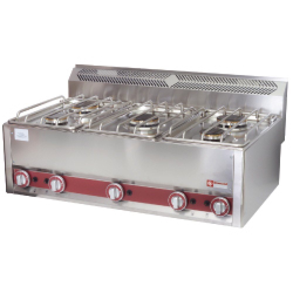 Hornilla de gas 5 fuegos, -Top-