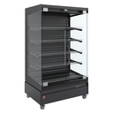 Vitrina calefactada, autoservicio, con puerta de vidrio, sobre ruedas - FULL BLACK
