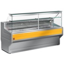 Mostradores refrigerados escaparate de cristal derecho 90 °, con reserva