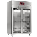Armario frigorífico ventilado 1400 litros 2 puertas vitrado GN 2/1, sur ruedas