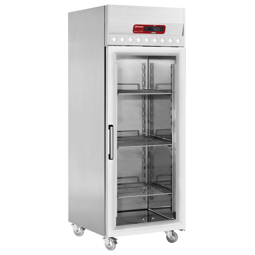 Armario frigorífico 700 ventilado Lit. 1 puerta de cristal (GN 2/1)