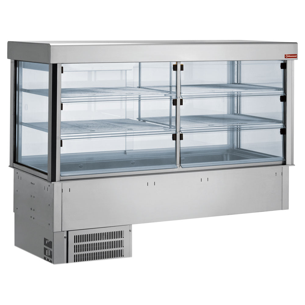 Vitrina y top refrigerados 4 GN 1/1 - sin unidad hermética