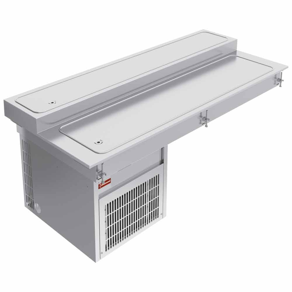Elemento top refrigerado, 2 niveles, 4x GN 1/1