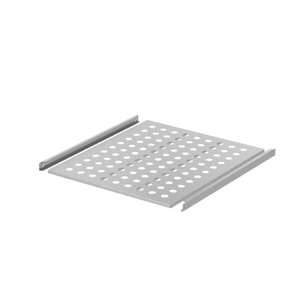 Estantería intermedia de acero inoxidable para compartimento con puerta