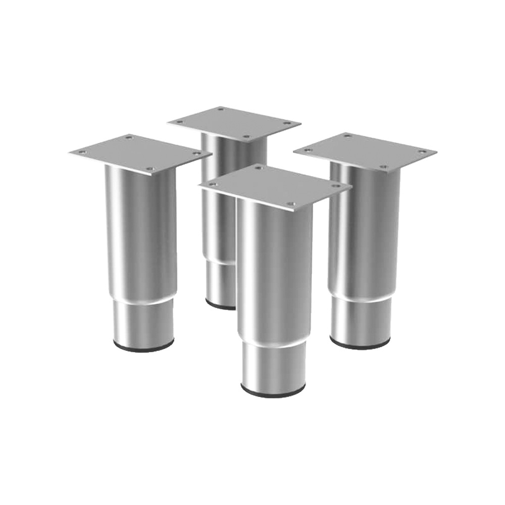 Juego de 4 patas ajustables de acero inoxidable (h.125mm)