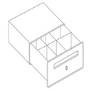 Opción: Cajón caja, para contador neutro - caja y mueble trasero neutro