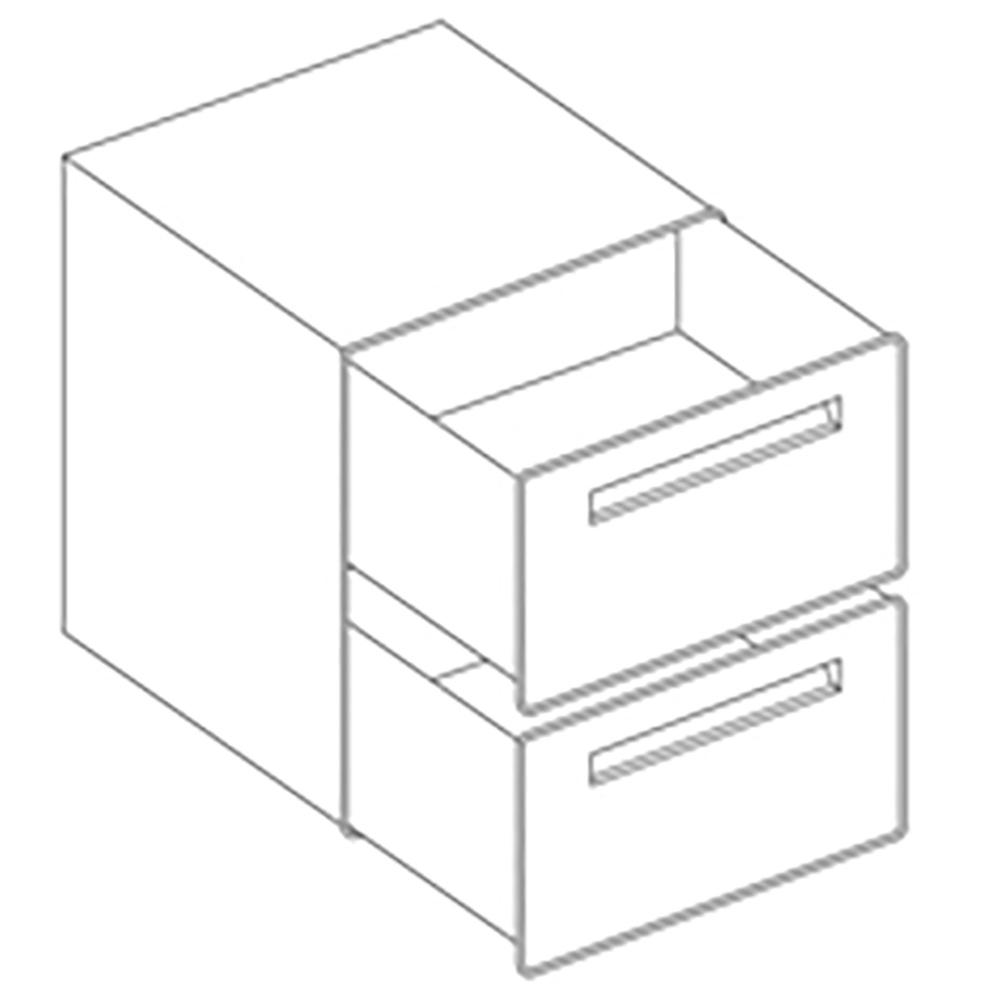 Opción: Doble cajón 1/2 x 2, reserva refrigerada contador