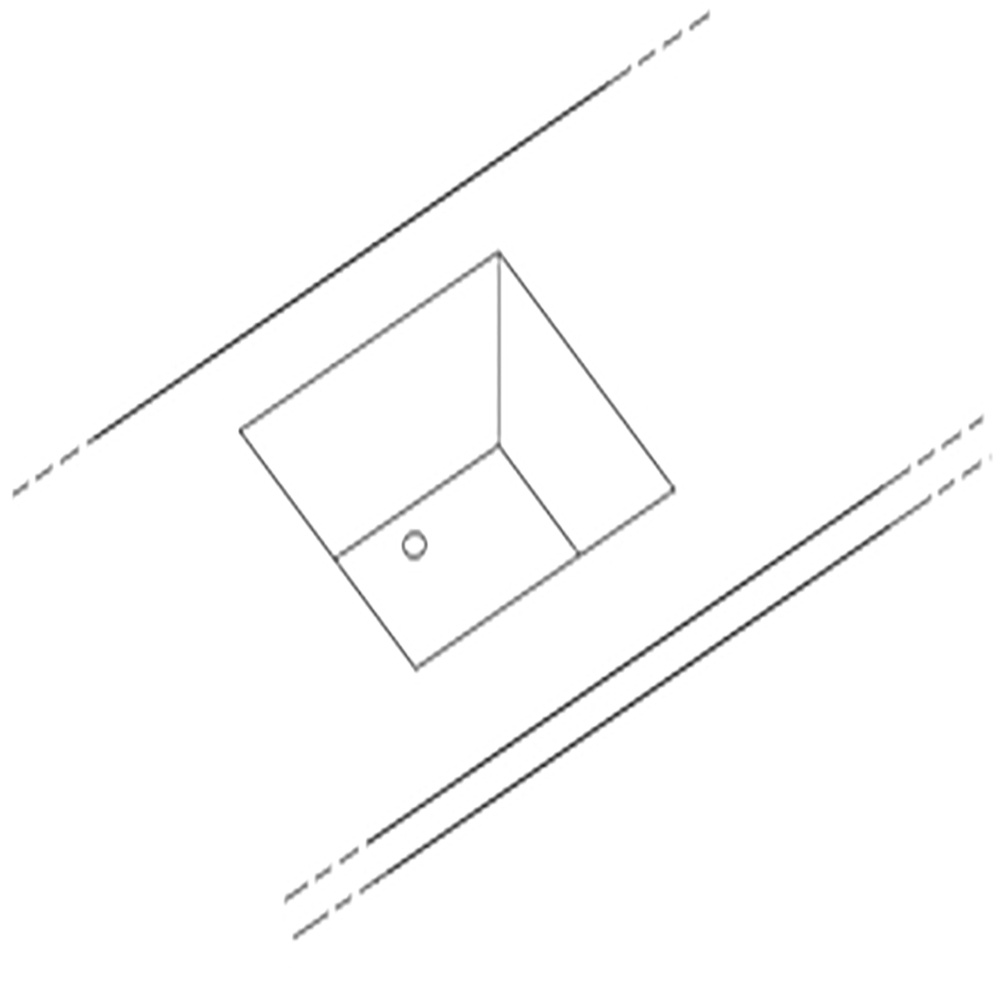 Opción: Lavabo 400x400xh200 mm, contador o mueble trasero (1 pieza)