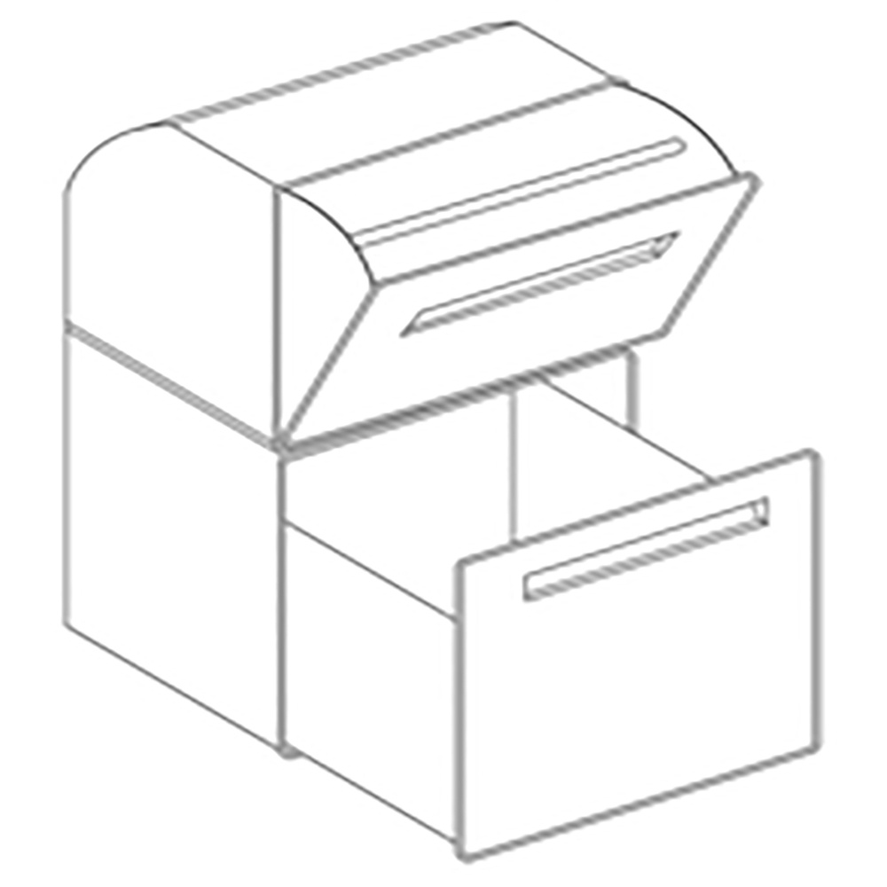 Opción: Máquina de café doble tolma, para contador neutro - caja y mueble trasero neutro