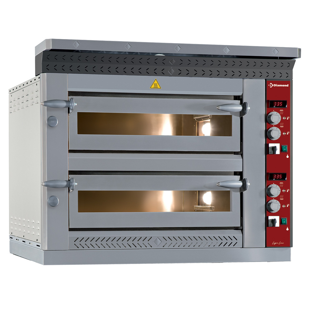 Horno eléctrico para pizza, 2x 6 pizzas Ø 350 mm