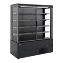 Mueble mural refrigerado, autoservicio, puertas batientes - FULL BLACK