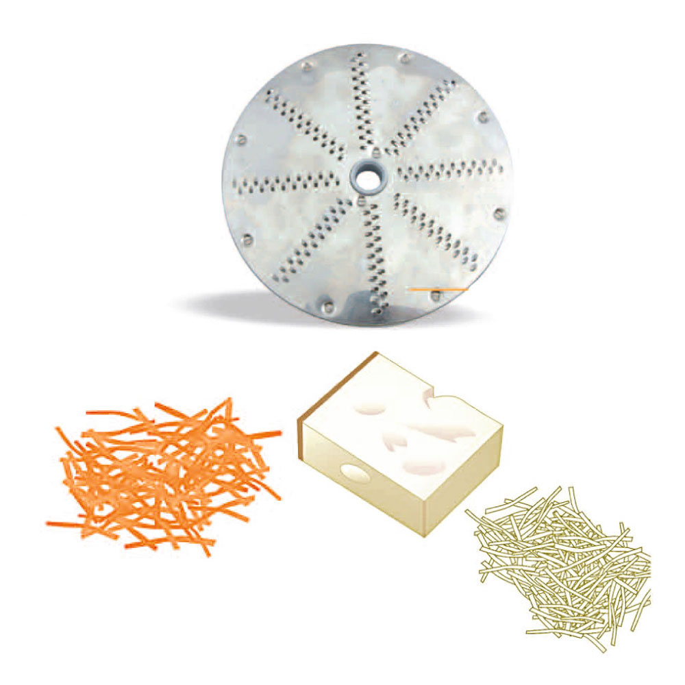 Disco para rallar mozzarella/queso 7 mm