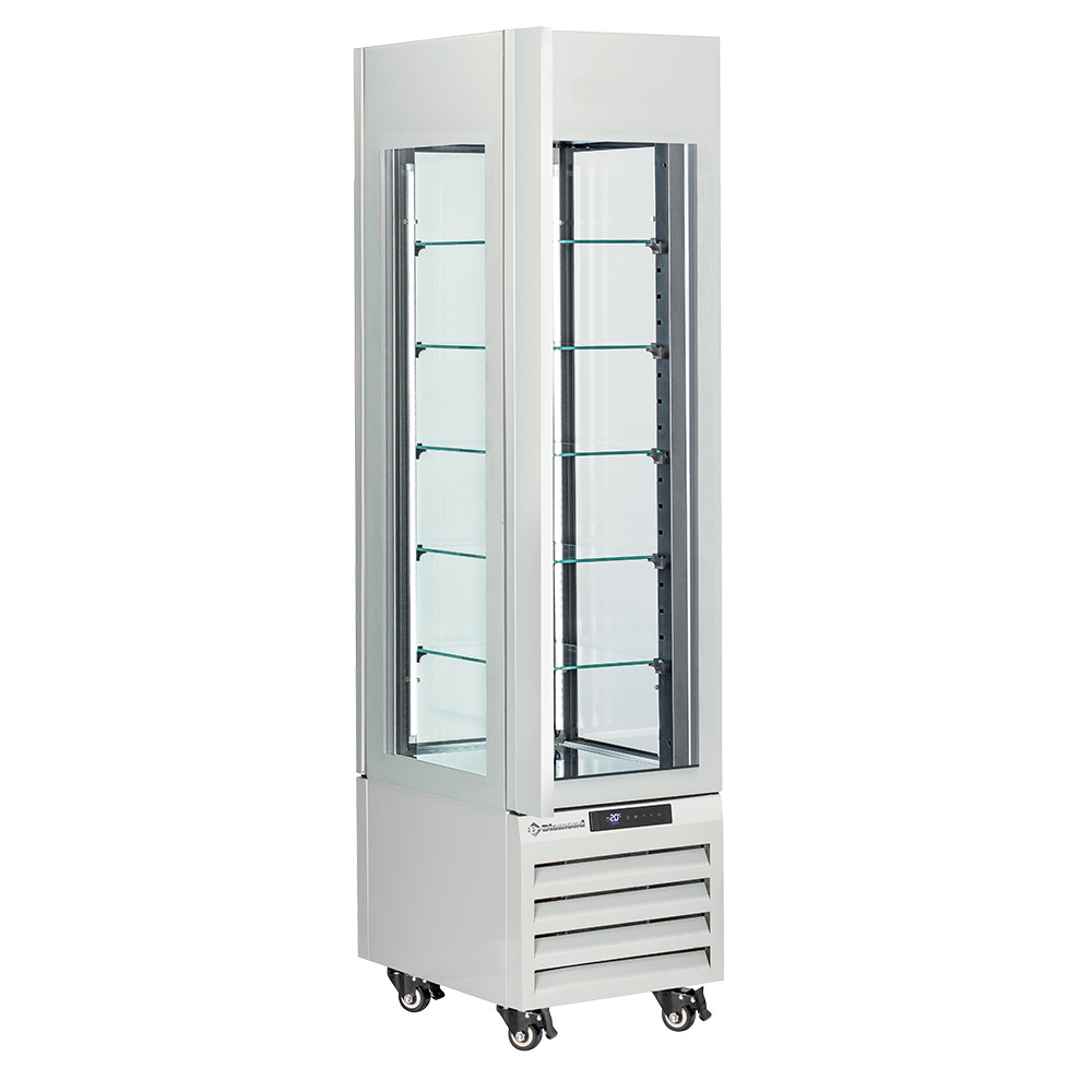 Vitrina "vitrina completa" 260 Lt., 5 niveles de vidrio, ventilado -ICE CREAM & PASTRY - BLANCO