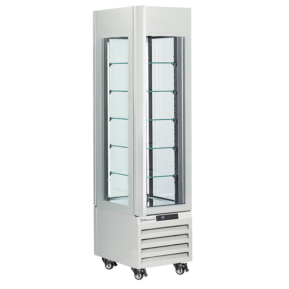 Vitrina " vitrina completa" 260 Lt., 5 niveles de vidrio, ventilado - PASTRY - BLANCO