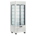 Vitrina completamente acristalada" 440 Lt., 5 niveles de vidrio, ventilada - CHOCOLATE - BLANCO