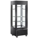 Vitrina completamente acristalada" 440 Lt., 2 estantes y barra de carne, ventilada - MEAT - NEGRO