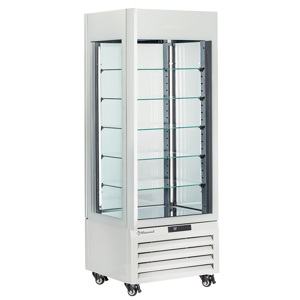 Vitrina " vitrina completa" 440 Lt., 5 niveles de vidrio, ventilado - PASTRY - BLANCO