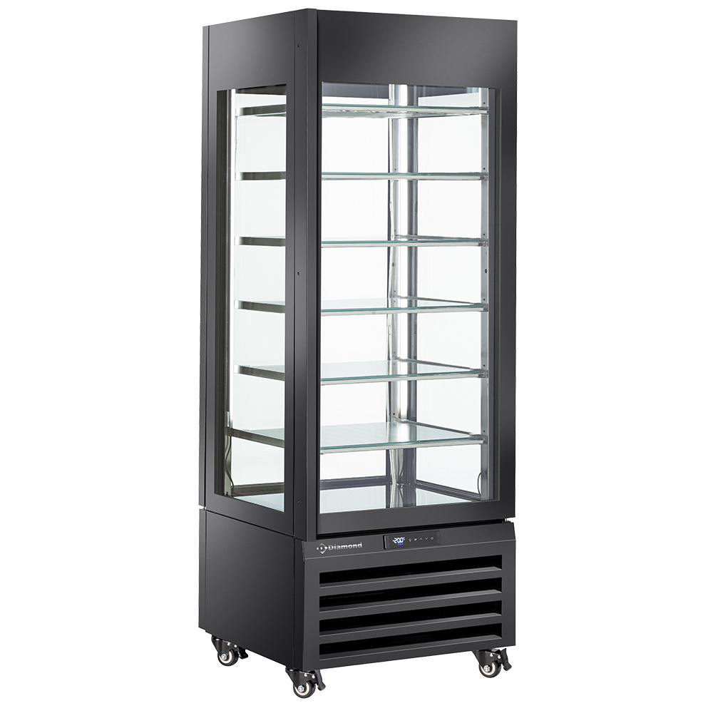 Vitrina "vitrina completa" 440 Lt., 6 niveles de vidrio, estático - ICE CREAM - NEGRO