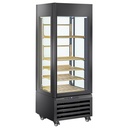 Vitrina completamente acristalada" 440 Lt., 1 nivel + 4 estantes, ventilada - WINE - NEGRO