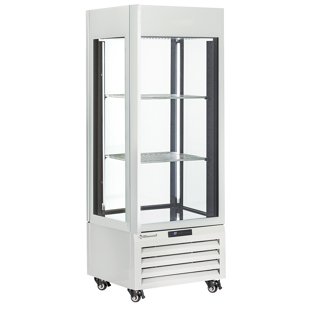 Vitrina completamente acristalada" 440 Lt., 1 nivel + 2 estantes, ventilada - WINE - BLANCO