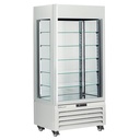 Vitrina completamente acristalada" 600 Lt., 5 niveles de vidrio, ventilada - CHOCOLATE - BLANCO