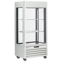 Vitrina completamente acristalada" 600 Lt., 1 nivel + 2 estantes, ventilada - WINE - BLANCO