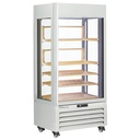 Vitrina completamente acristalada" 600 Lt., 1 nivel + 4 estantes, ventilada - WINE - BLANCO