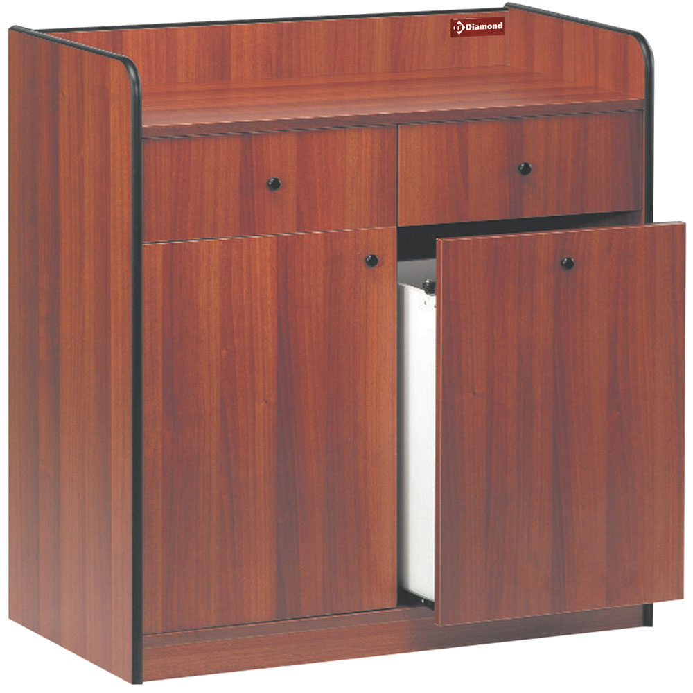 Mueble bajo de servicio, 2 cajones, 1 puerta, 1 tolva, "Abedul"