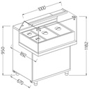 Banco vitrina refrigerado, EN & GN, cristal bajo, estático, sin reserva