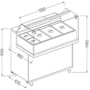 Banco vitrina refrigerado, EN & GN, cristal bajo, estático, sin reserva