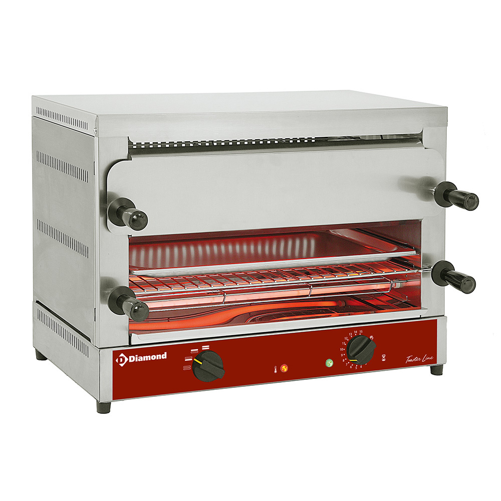 Toaster-salamandre GN 1/1 eléctrico, 2 pisos (520x320), al "Cuarzo"