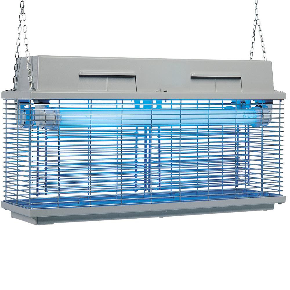 Exterminador de insectos eléctrico, lampara UV-A (2x 40 W)