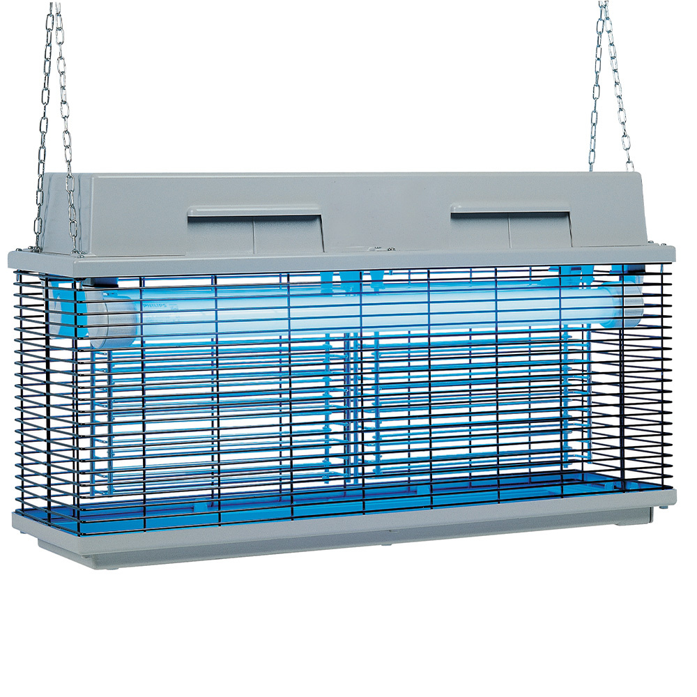 Exterminador de insectos eléctrico, lampara UV-A (2x 40 W)