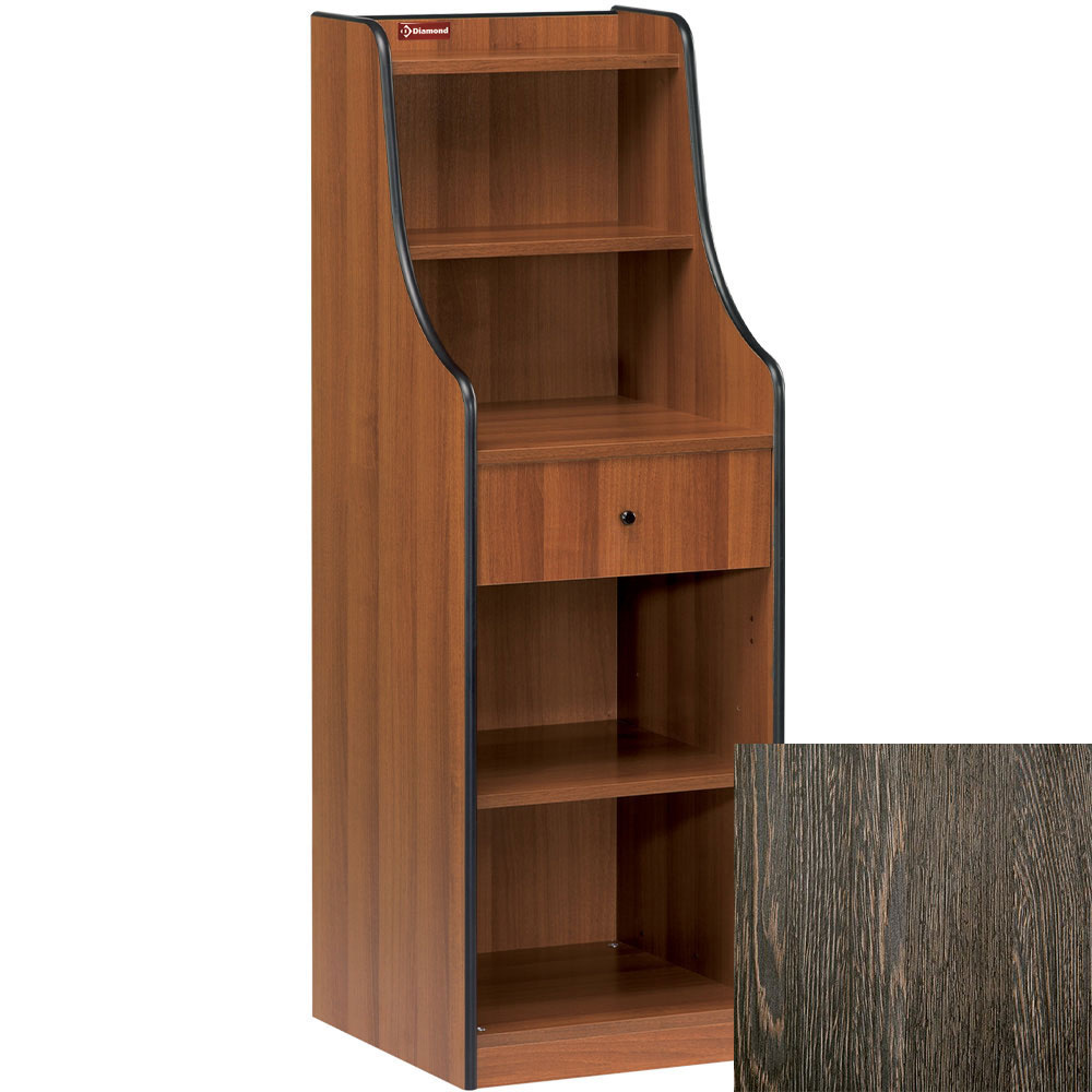 Mueble de servicio, 1 cajón, 1 estantería, "Wengé"