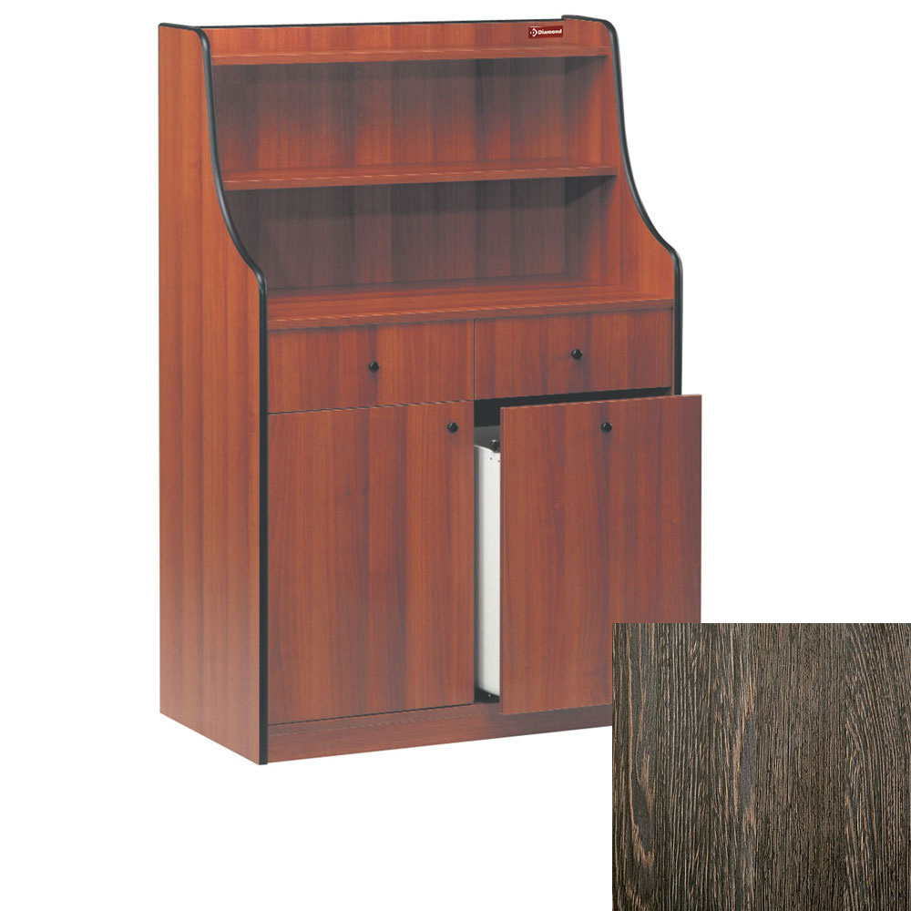 Mueble de servicio 2 cajones, 1 puerta, 1 tolva, "Wengé"