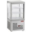 Vitrina de mesa ventilada, 4 caras acristaladas, 3 niveles "Grey"