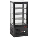 Vitrina de mesa ventilada, 4 caras acristaladas, 4 niveles "Black"