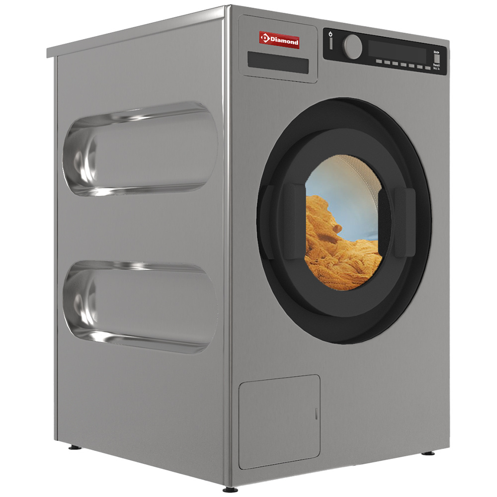 Lavadora-centrifugadora 6,5 kg "inox-titanio", con bomba de descarga