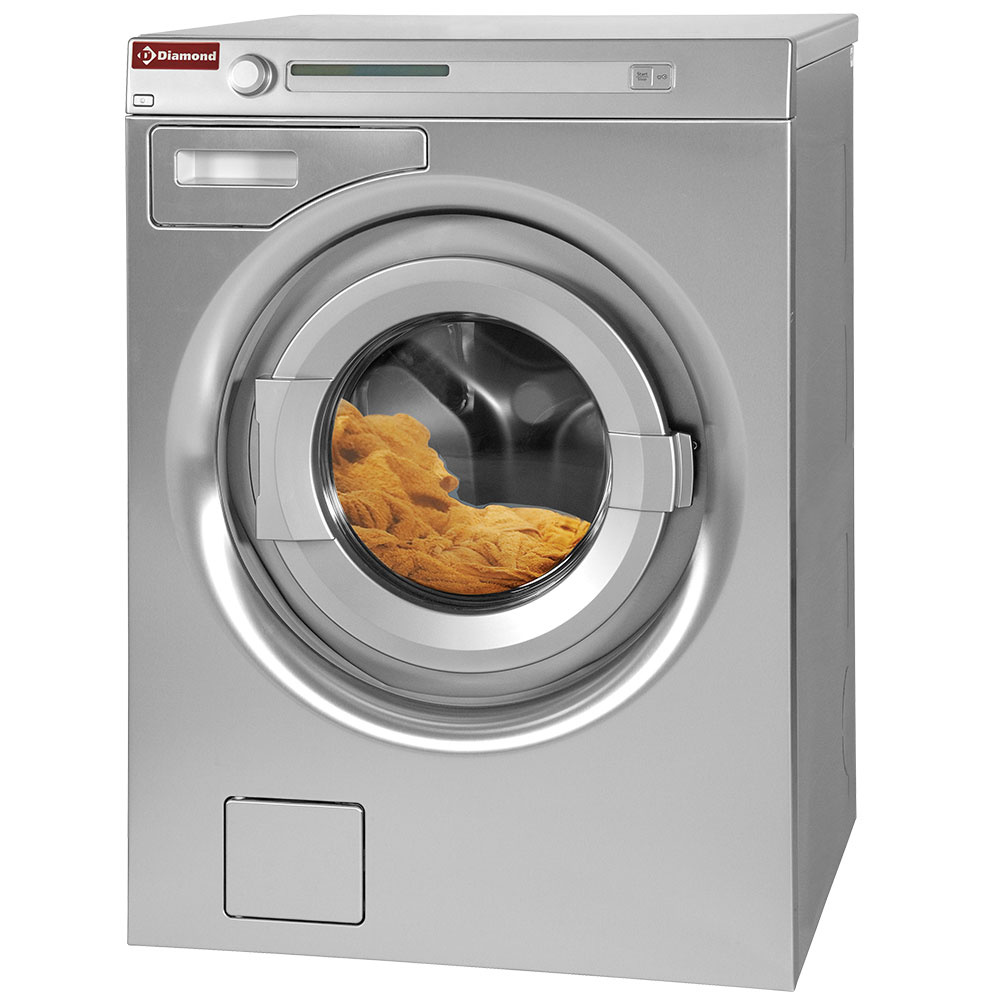 Lavadora-centrifugadora 6,5 kg "inox-titanio", con bomba de descarga