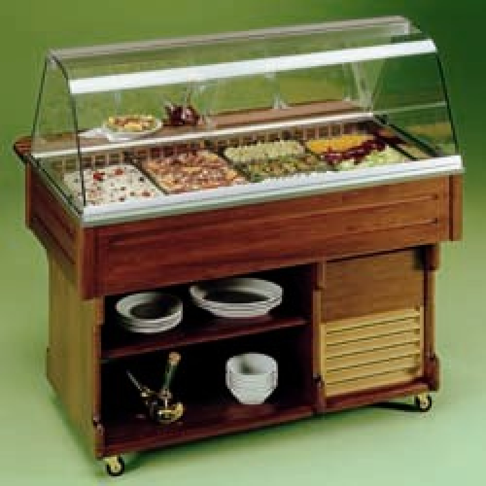 Buffet de exposición refrigerado 6 GN 1/1