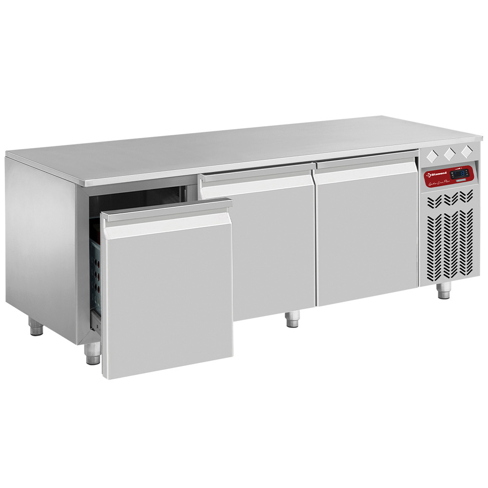 Basamento refrigerado, 3 cajónes GN 1/2 + 1/3h200 mm