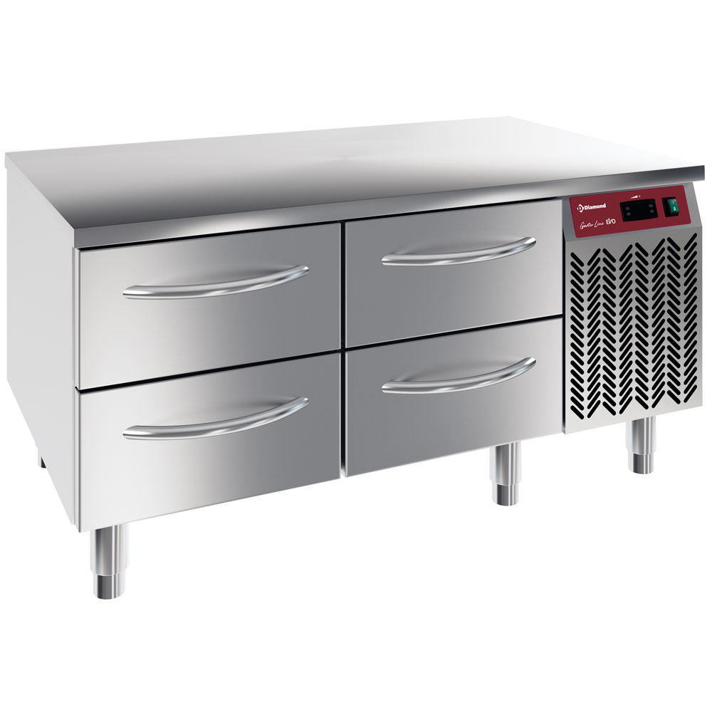 Basamento refrigerado, 4x1/2 cajones h 100 mm