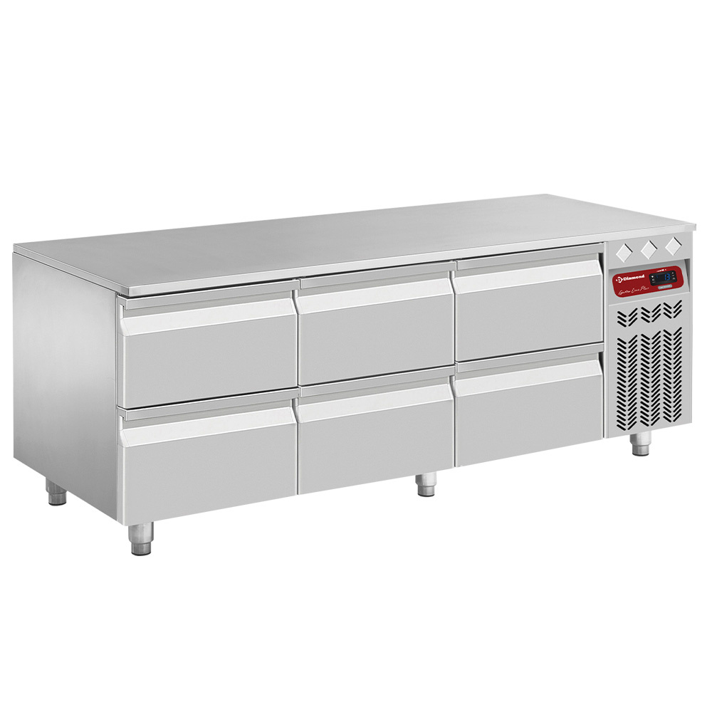 Basamento refrigerado, 6x1/2 cajones h 100 mm