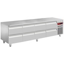 Basamento refrigerado, 8x1/2 cajones  GN 1/1- h 100 mm