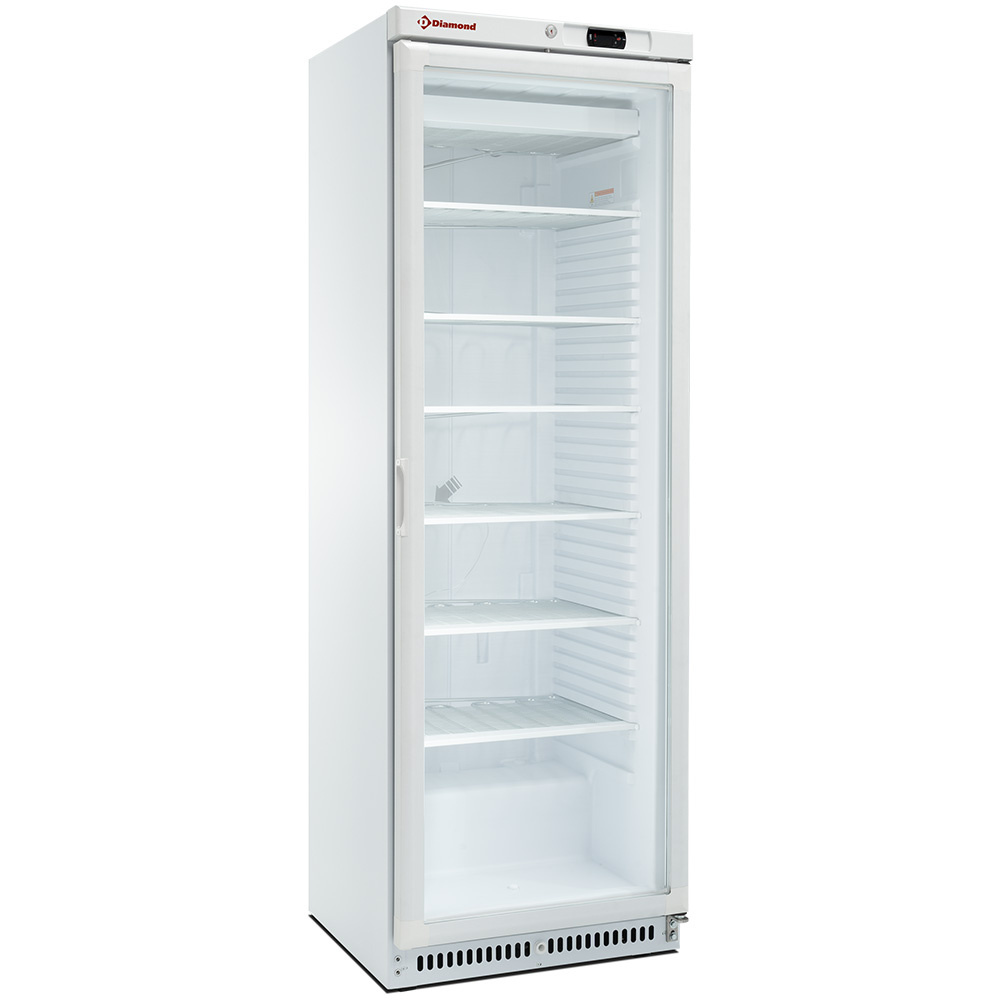 Armario congelador, estática, puerta de cristal, 400 litros. blanco