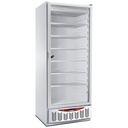 Congelador estático, puerta de cristal, 525 litros, GN2/1+600x400, blanco