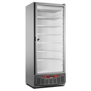 Congelador estático, puerta de cristal, 525 litros, GN2/1+600x400, acero inoxidable
