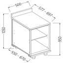 Mueble trasero neutro, con  respaldo